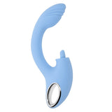 Playboy Pleasure SAPPHIRE SKY Vibrator with Double Tongue Stimulator - VIBRATORS