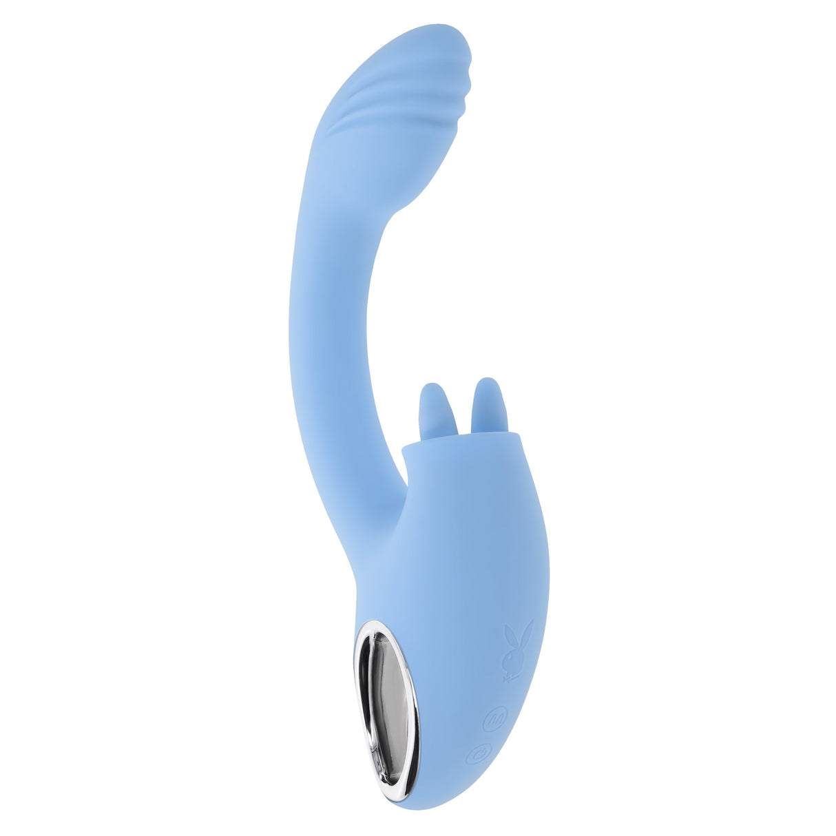 Playboy Pleasure SAPPHIRE SKY Vibrator with Double Tongue Stimulator - VIBRATORS