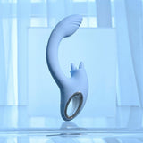 Playboy Pleasure SAPPHIRE SKY Vibrator with Double Tongue Stimulator - VIBRATORS
