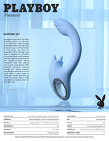 Playboy Pleasure SAPPHIRE SKY Vibrator with Double Tongue Stimulator - VIBRATORS