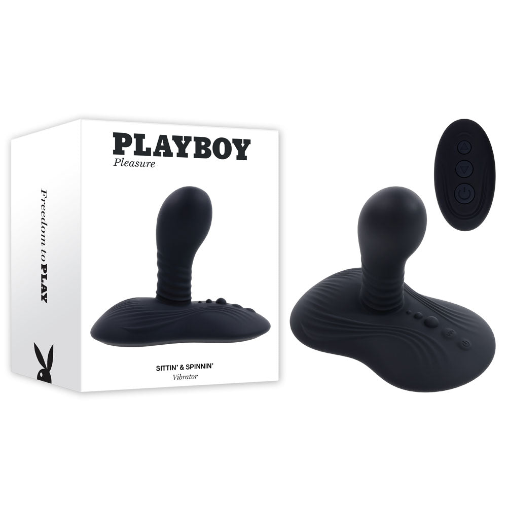 Playboy Pleasure SITTIN & SPINNIN - Spinning Vibrator & Grinder Pad & Remote - VIBRATORS