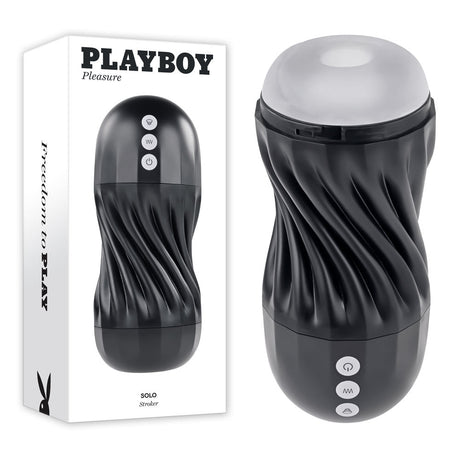 Playboy Pleasure SOLO - USB Rechargeable Vibrating and Sucking Stroker - VIBRATORS