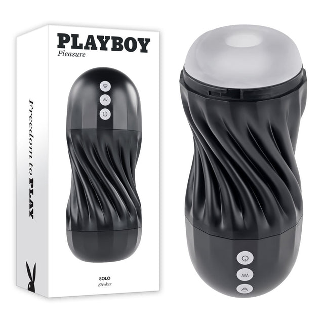 Playboy Pleasure SOLO - USB Rechargeable Vibrating and Sucking Stroker - VIBRATORS