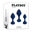 Playboy Pleasure TAIL TRAINER - Black Butt Plugs - Set of 3 Sizes - Anal Toys