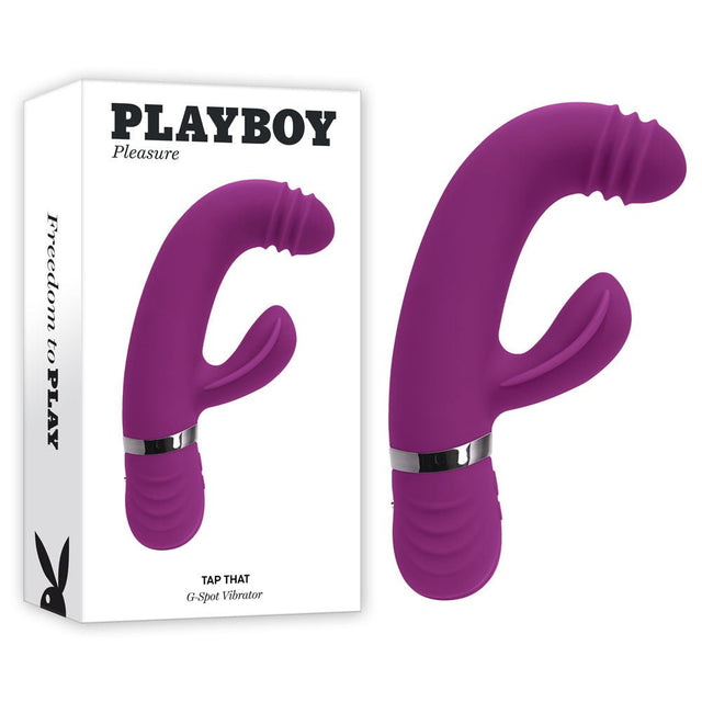 Playboy Pleasure TAP THAT - Purple 16.5 cm USB Rechargebale Rabbit Vibrator - VIBRATORS