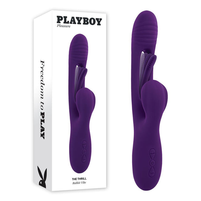 Playboy Pleasure THE THRILL - Purple 24.4 cm USB Rechargeable Rabbit Vibrator - VIBRATORS