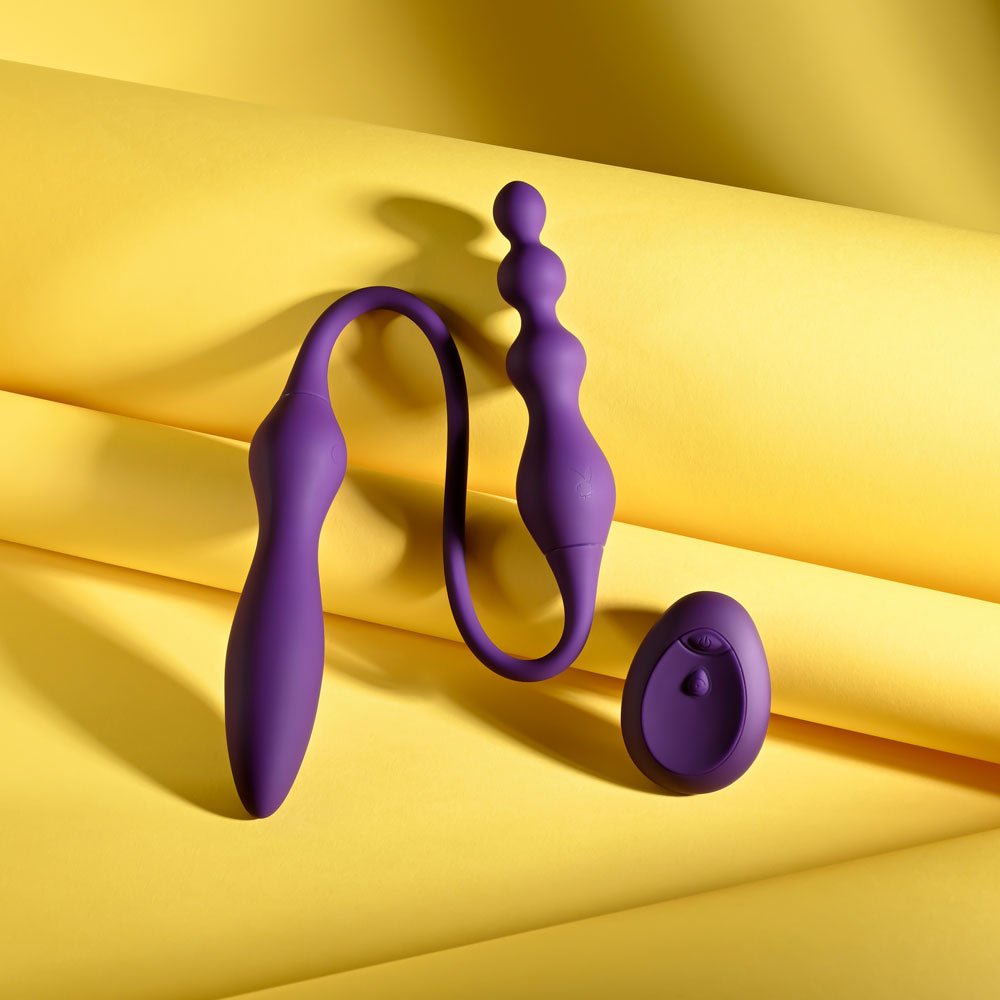 Playboy Pleasure This And That Purple DualEnded Vibrator - VIBRATORS