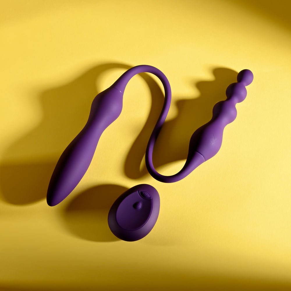 Playboy Pleasure This And That Purple DualEnded Vibrator - VIBRATORS