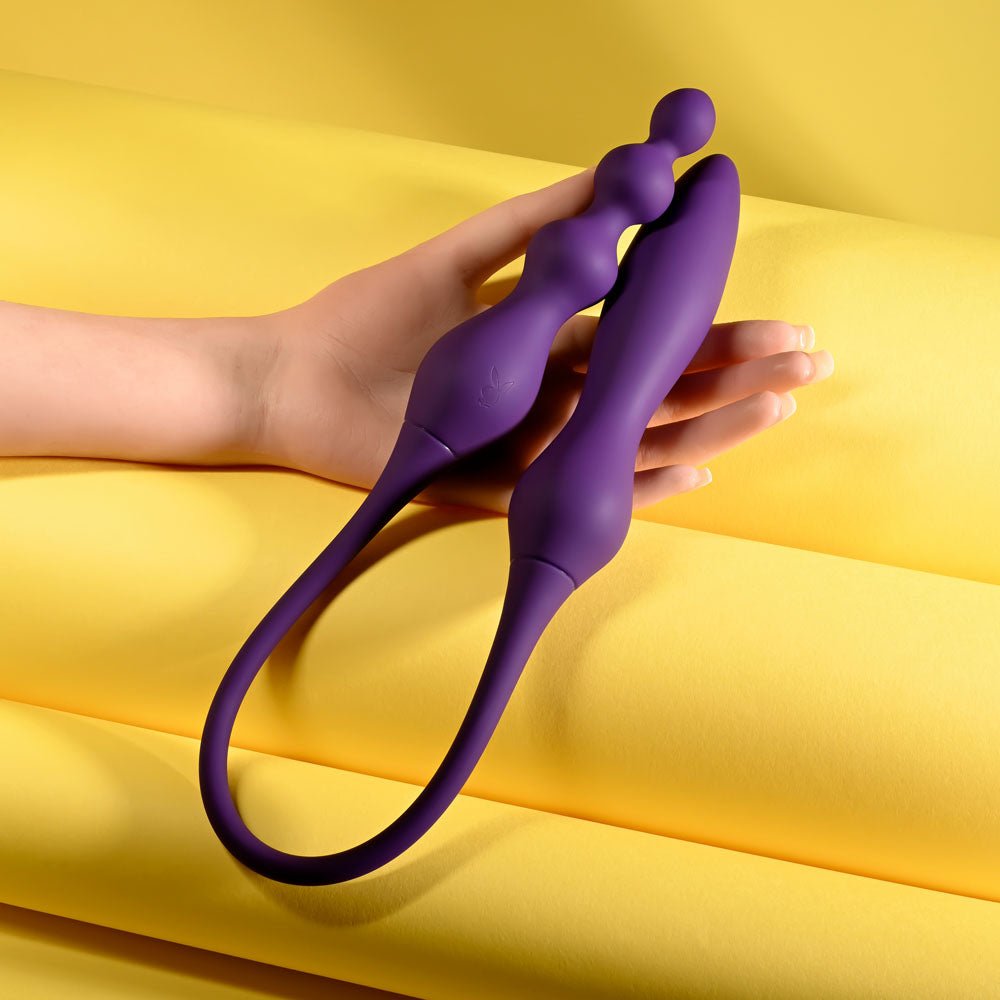 Playboy Pleasure This And That Purple DualEnded Vibrator - VIBRATORS
