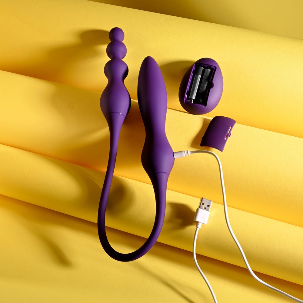 Playboy Pleasure This And That Purple DualEnded Vibrator - VIBRATORS