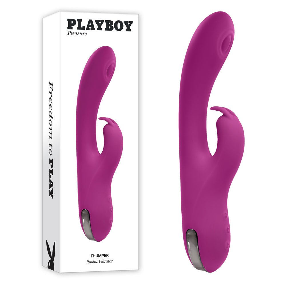 Playboy Pleasure THUMPER - Purple 21.9 cm USB Rechargeable Rabbit Vibrator - VIBRATORS
