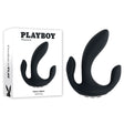 Playboy Pleasure TRIPLE THREAT - Black USB Rechargeable Triple Probe Vibrator - VIBRATORS