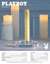 Playboy Pleasure TWIST OF FATE - Yellow Glass Rechargeable Vibrator - VIBRATORS