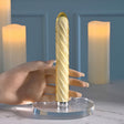 Playboy Pleasure TWIST OF FATE - Yellow Glass Rechargeable Vibrator - VIBRATORS