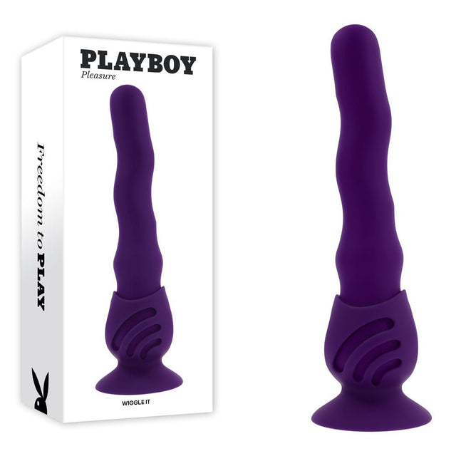 Playboy Pleasure Wiggle It Purple Wiggling Vibrator - VIBRATORS