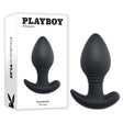 Playboy Plug and Play Black 10.3 cm USB Rechargeable Vibrating Butt Plug - ANAL TOYS