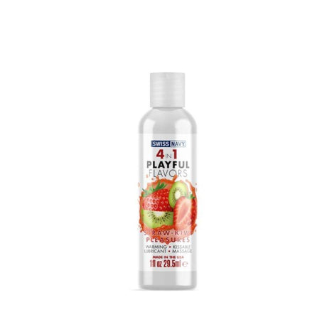 Playful Flavours 4 In 1 Strawberry/Kiwi Pleasure 1oz/29.5ml - Lotions & Potions