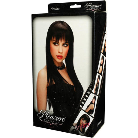 PLEASURE WIGS Amber - Black - Black Wig - LINGERIE & BODY WEAR