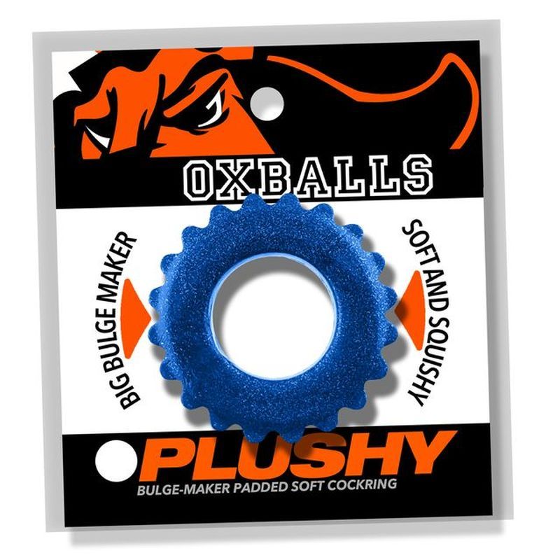 Plushy Cock Ring Blue - Cock Rings
