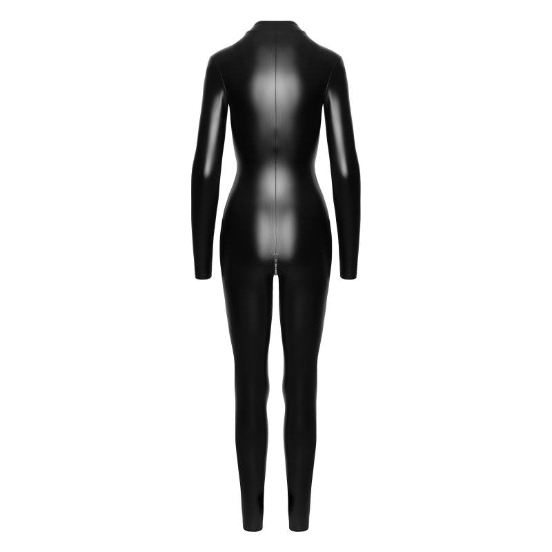 Power Wetlook Catsuit w Front Zipper - Lingerie
