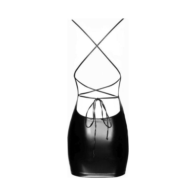 Power Wetlook Mini Dress w Lace Up Back - Lingerie