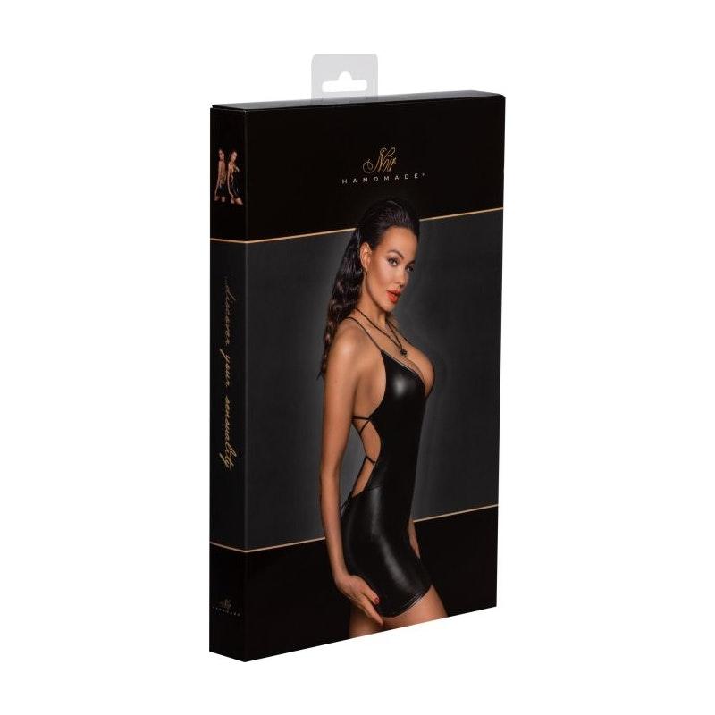 Power Wetlook Mini Dress w Lace Up Back - Lingerie