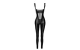 Power Wetlook Overall w Tulle Panel - Lingerie