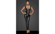 Power Wetlook Overall w Tulle Panel - Naughty by Nature Adult Store