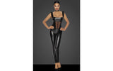 Power Wetlook Overall w Tulle Panel - Naughty by Nature Adult Store