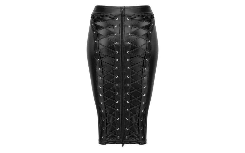 Power Wetlook Pencil Skirt w Long Zipper - Lingerie
