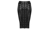 Power Wetlook Pencil Skirt w Long Zipper - Lingerie