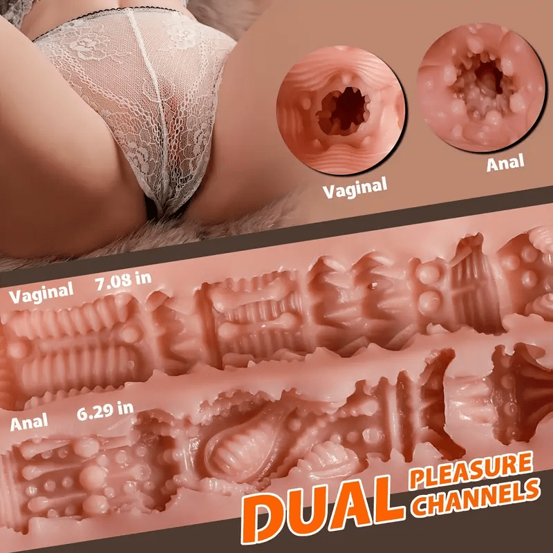 Realistic 3 - in - 1 Sex Doll Torso with Dual Tunnels - Sex Doll