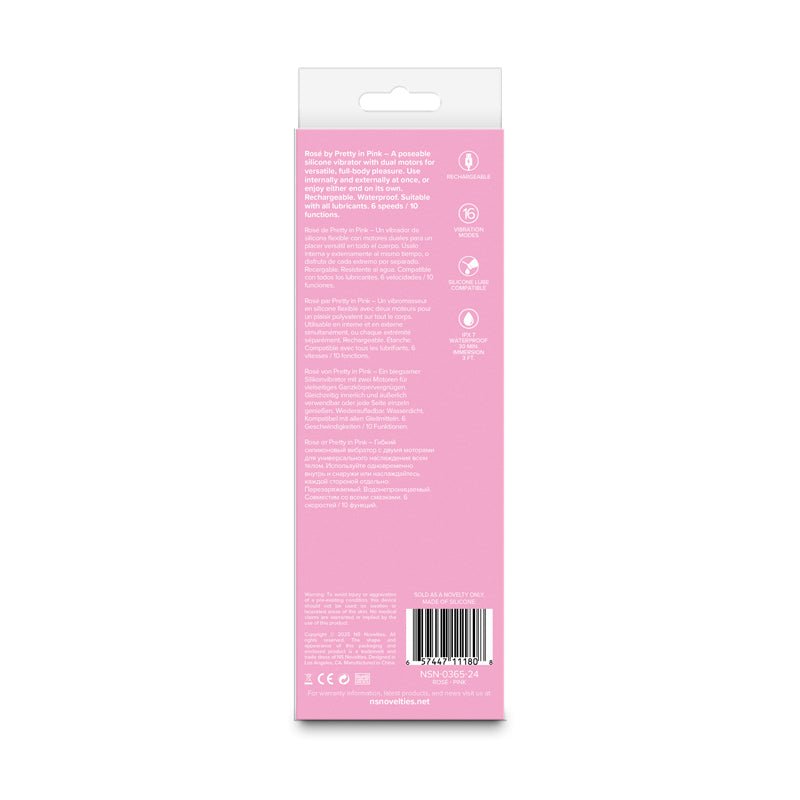 Pretty In Pink Rose USB Rechargeable Vibrator - VIBRATORS