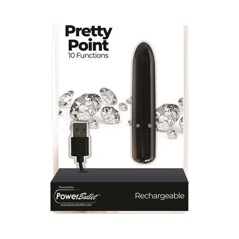 Pretty Point 4in Power Bullet Black - Naughty by Nature Adult Store