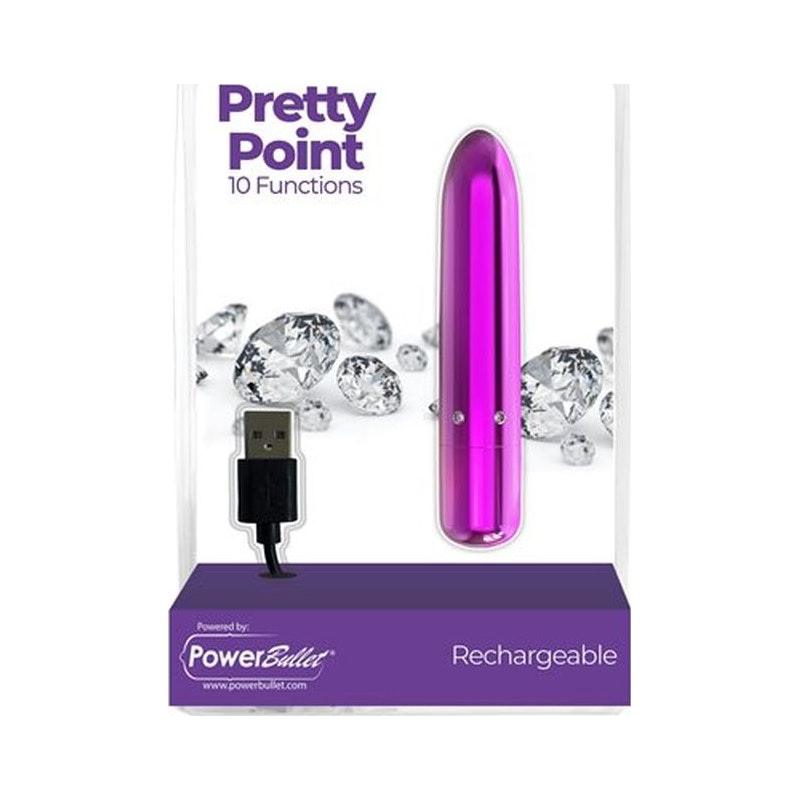 Pretty Point 4in Power Bullet Purple - Adult Toys