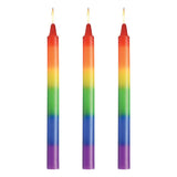 Pride Candles Rainbow Drip Candle 3 Pc - Adult Toys