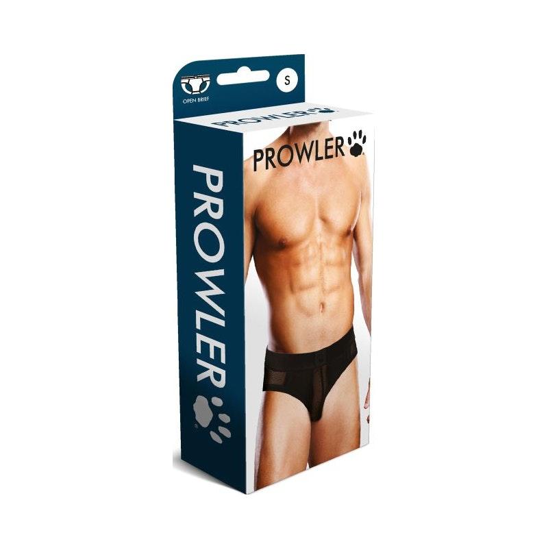 Prowler Mesh Open Back Brief Black - Lingerie