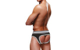 Prowler Open Back Brief Black/White - Lingerie
