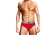 Prowler Open Back Brief Red/White - Lingerie