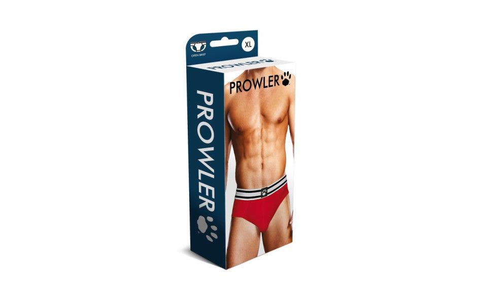 Prowler Open Back Brief Red/White - Lingerie