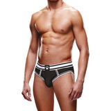 Prowler Open Back Brief White/Black - Lingerie