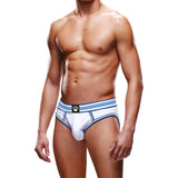 Prowler Open Back Brief White/Blue - Lingerie