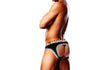 Prowler Oversized Paw Open Back Brief Black - Lingerie