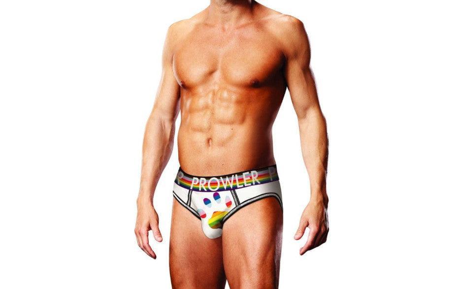 Prowler Oversized Paw Open Back Brief White - Naughty by Nature Adult Store