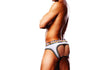 Prowler Oversized Paw Open Back Brief White - Lingerie