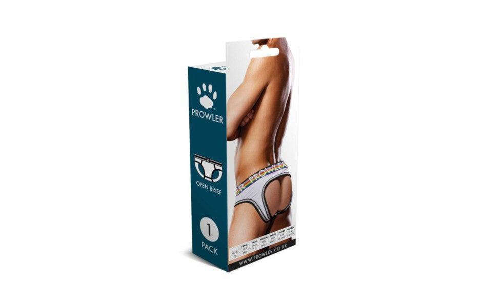 Prowler Oversized Paw Open Back Brief White - Naughty by Nature Adult Store