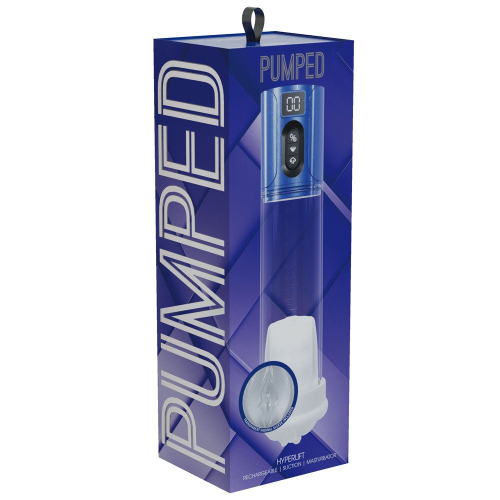 PUMPED HyperLift - Metallic Blue/Clear Rechargeable Auto Pump - PUMPS