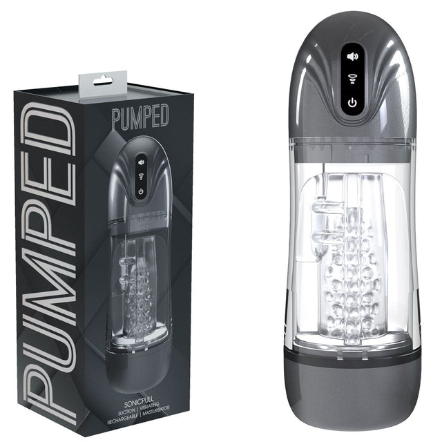 PUMPED SonicPull - Sucking And Vibrating Auto Masturbator - MASTURBATORS
