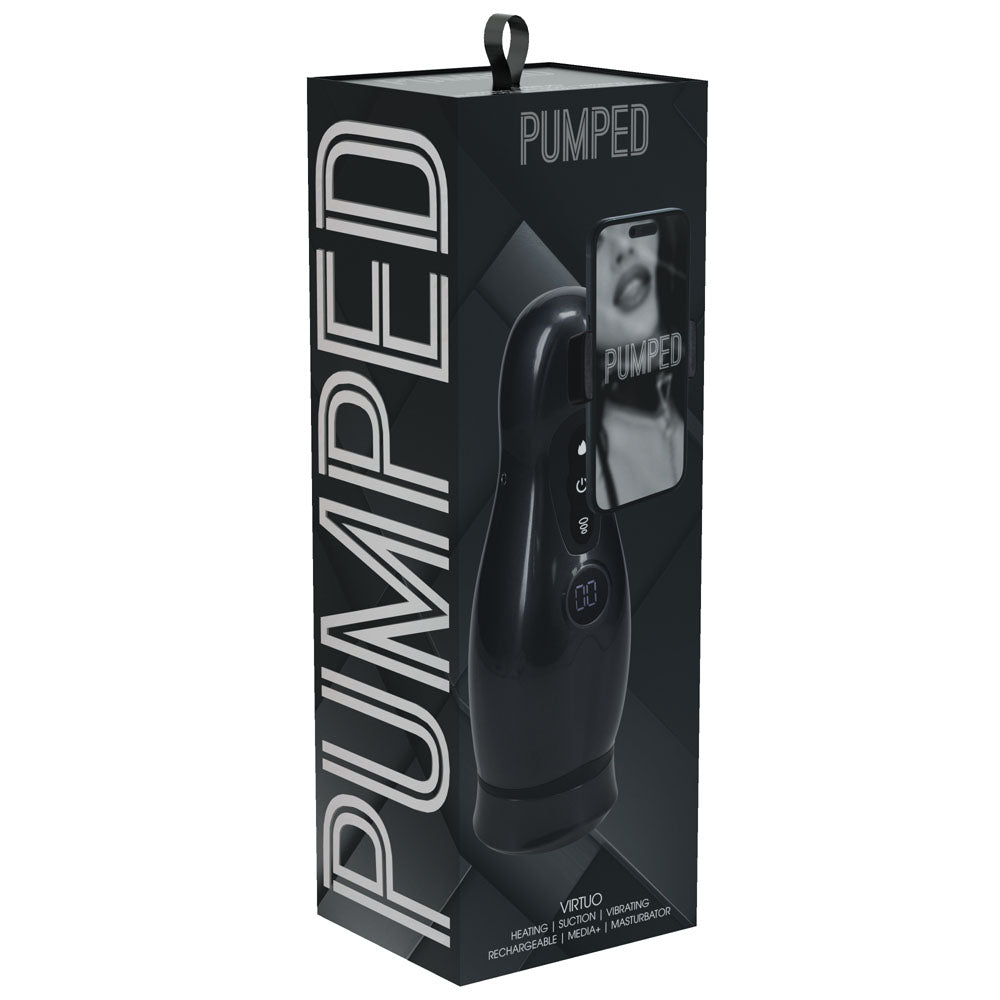 PUMPED Virtuo - Rechargeable Sucking And Vibrating Auto Masturbator - MASTURBATORS