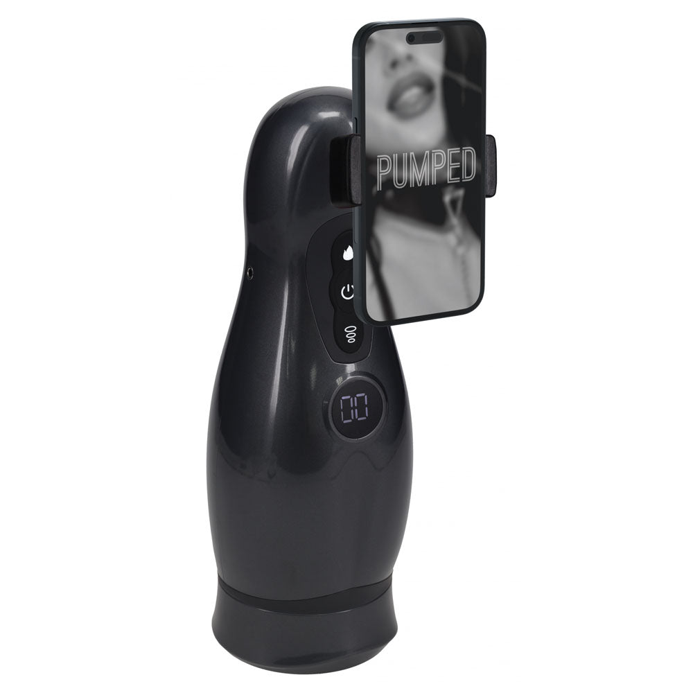 PUMPED Virtuo - Rechargeable Sucking And Vibrating Auto Masturbator - MASTURBATORS